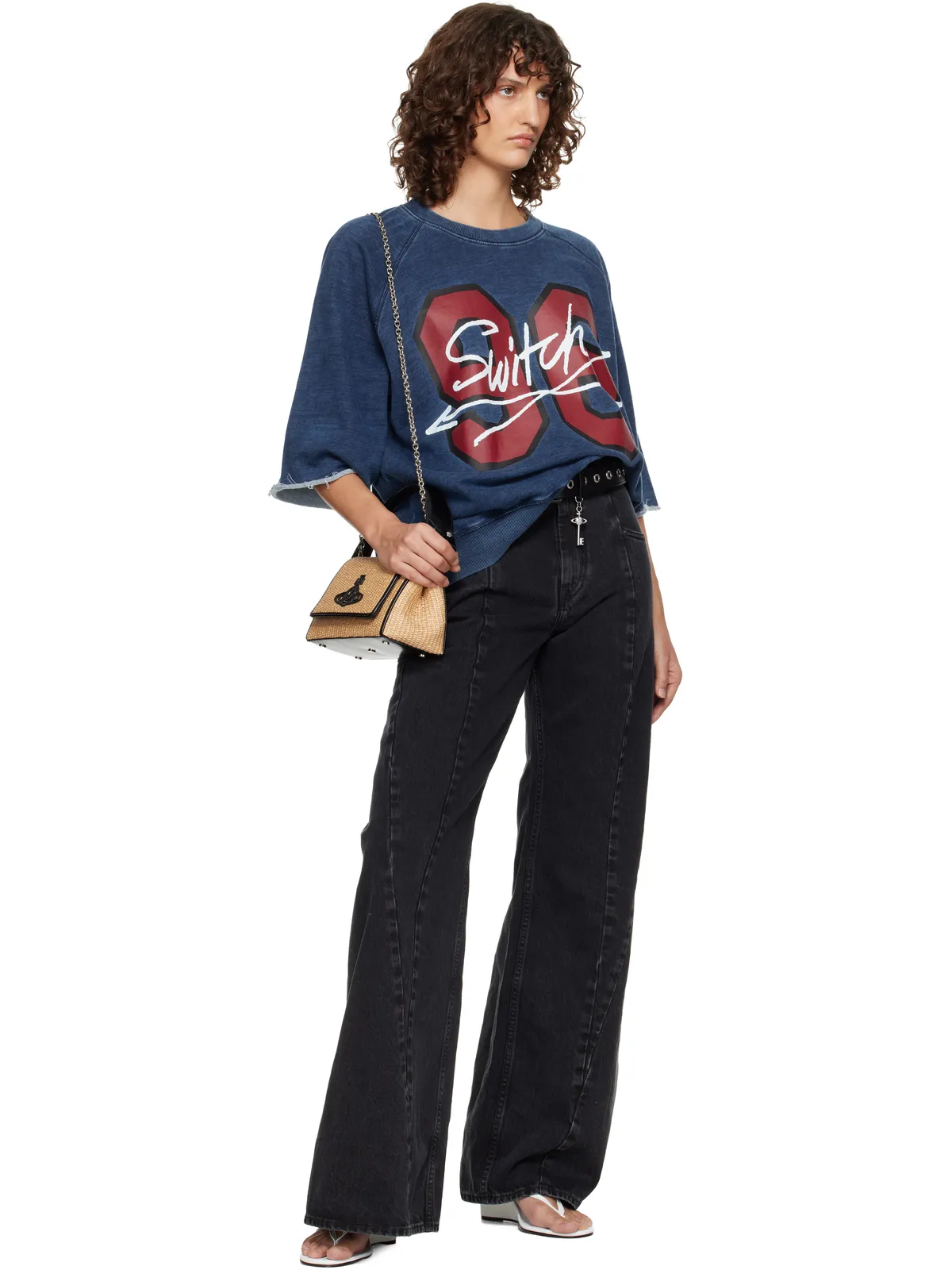 Vivienne Westwood Toledo レザー マルチ チャーム スタッズ ベルト - 画像2