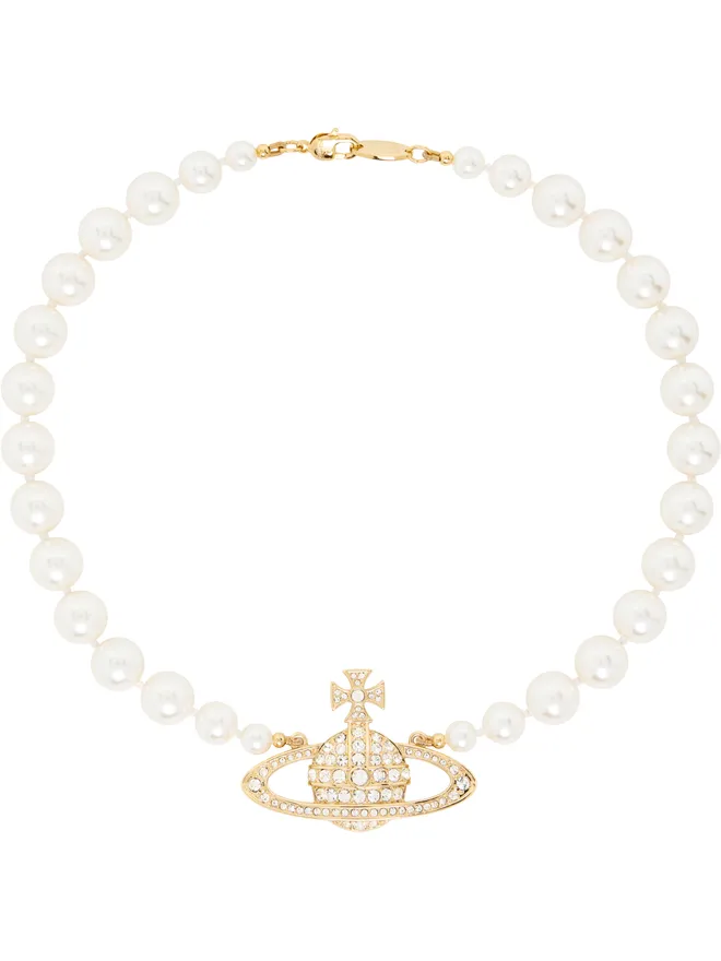 Vivienne Westwood Vivienne Westwood One Row Bas Relief フェイクパール ネックレスの商品画像