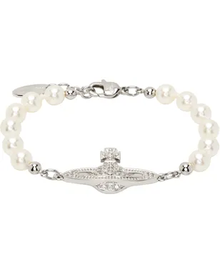 Vivienne Westwood Mini Bas Relief フェイクパール ブレスレット - サムネイル1