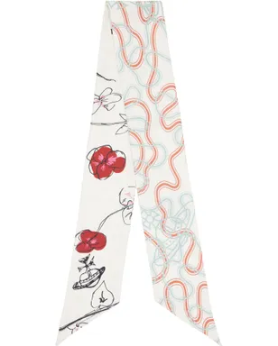 Vivienne Westwood Flower & Orb Twilly スカーフタイ - サムネイル1
