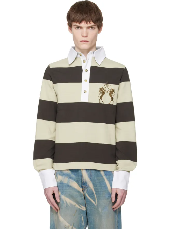 Vivienne Westwood Vivienne Westwood Brown & Beige ラガーシャツの商品画像