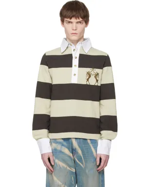 Vivienne Westwood Brown & Beige ラガーシャツ - サムネイル1
