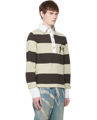 Vivienne Westwood Brown & Beige ラガーシャツ - サムネイル2
