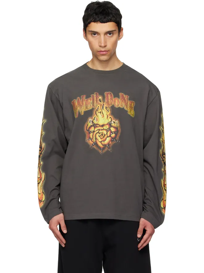 WE11DONE WE11DONE Fire 長袖Tシャツの商品画像