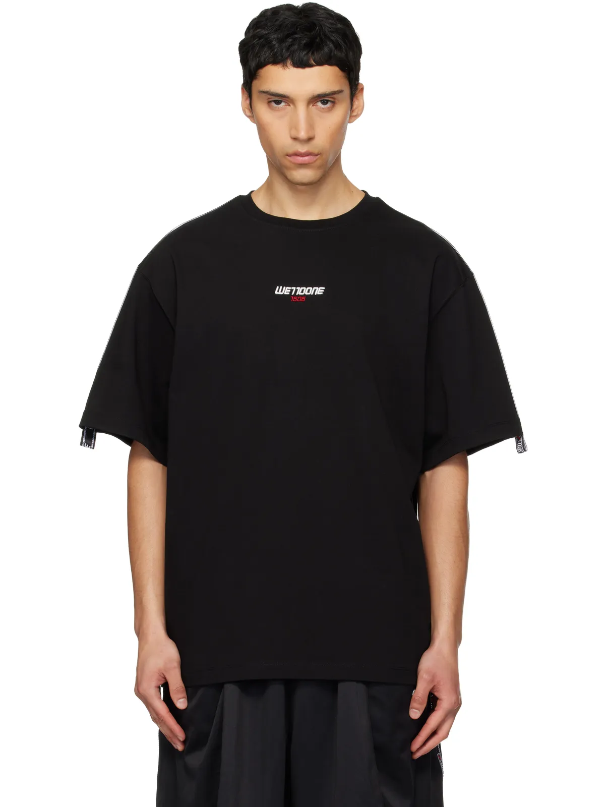WE11DONE '1506' Logo テープ Tシャツ - 画像1