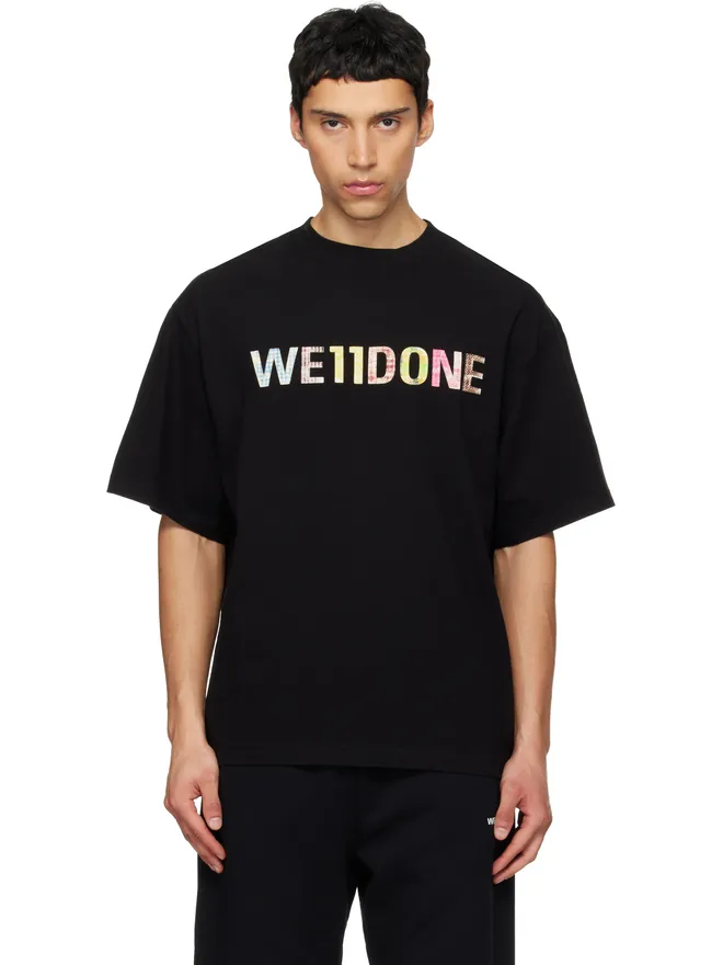 WE11DONE WE11DONE 'WE11DONE' パッチワーク Tシャツの商品画像