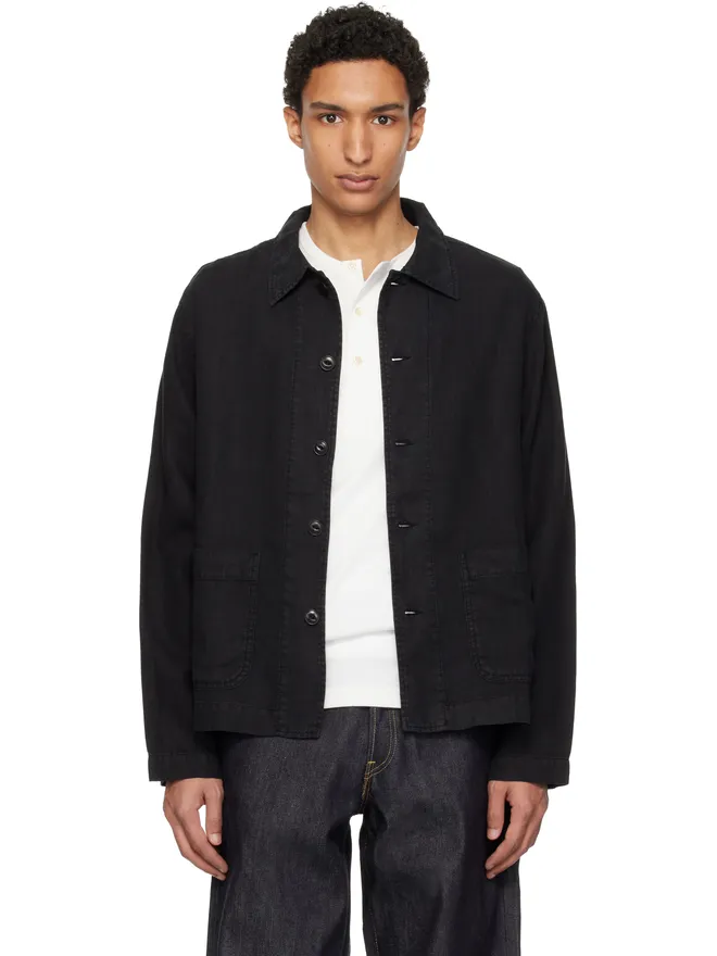 Merz b. Schwanen Merz b. Schwanen Cropped Worker's リネン ジャケットの商品画像