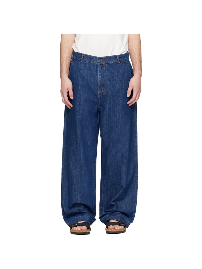 Merz b. Schwanen Merz b. Schwanen 1940s コットンデニム ハイウエスト ワイドレッグ チノ ジーンズの商品画像