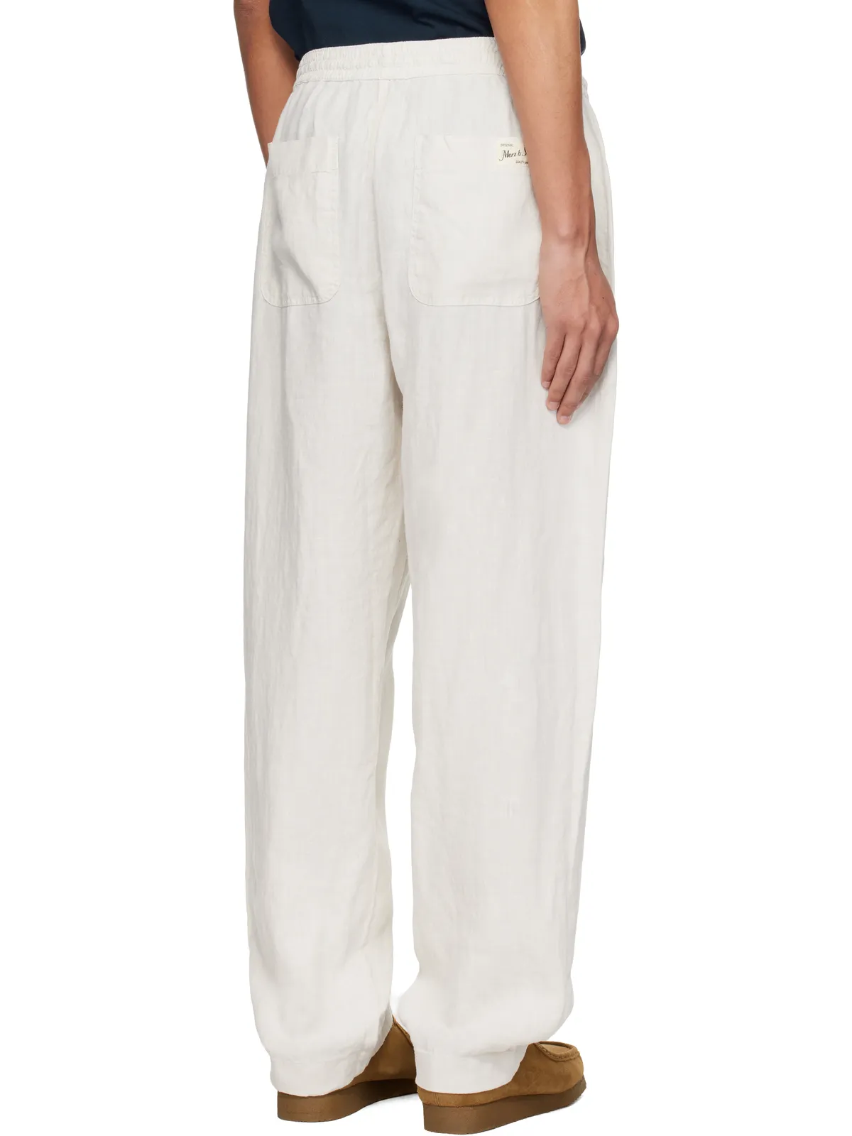 Merz b. Schwanen Worker's Linen ドローストリング トラウザーズ - 画像3