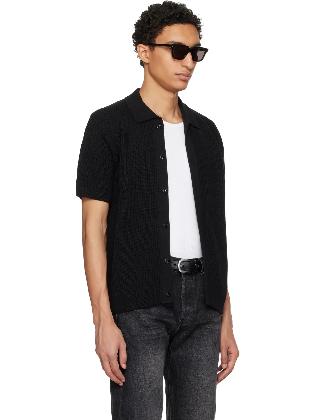 Merz b. Schwanen 1961 Ribbed Cotton Knit シャツ - 画像2
