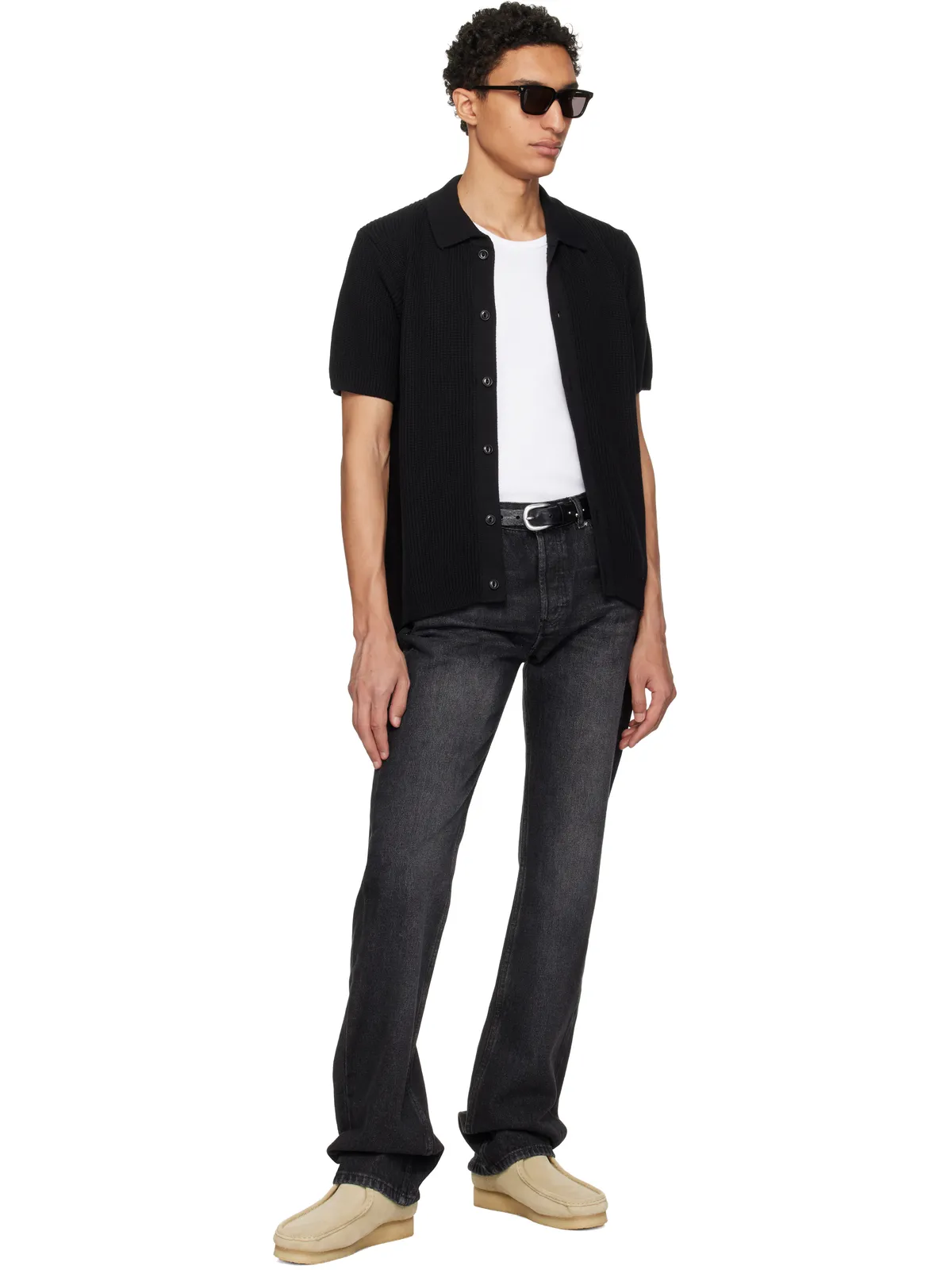 Merz b. Schwanen 1961 Ribbed Cotton Knit シャツ - 画像4