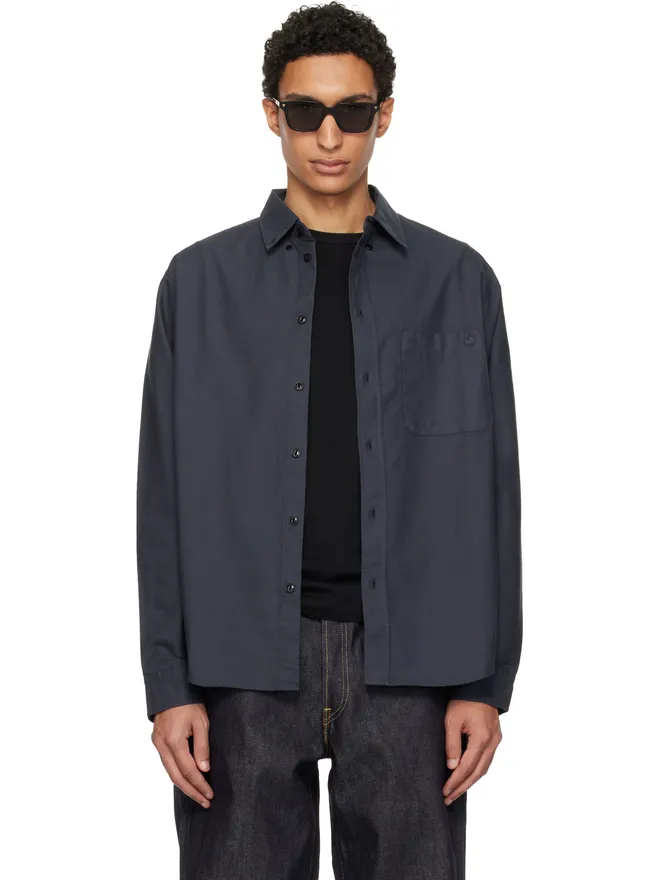 Merz b. Schwanen Merz b. Schwanen Button-Down コットン オックスフォード 長袖シャツの商品画像