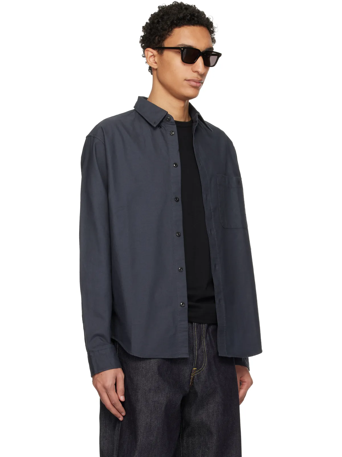 Merz b. Schwanen Button-Down コットン オックスフォード 長袖シャツ - 画像2