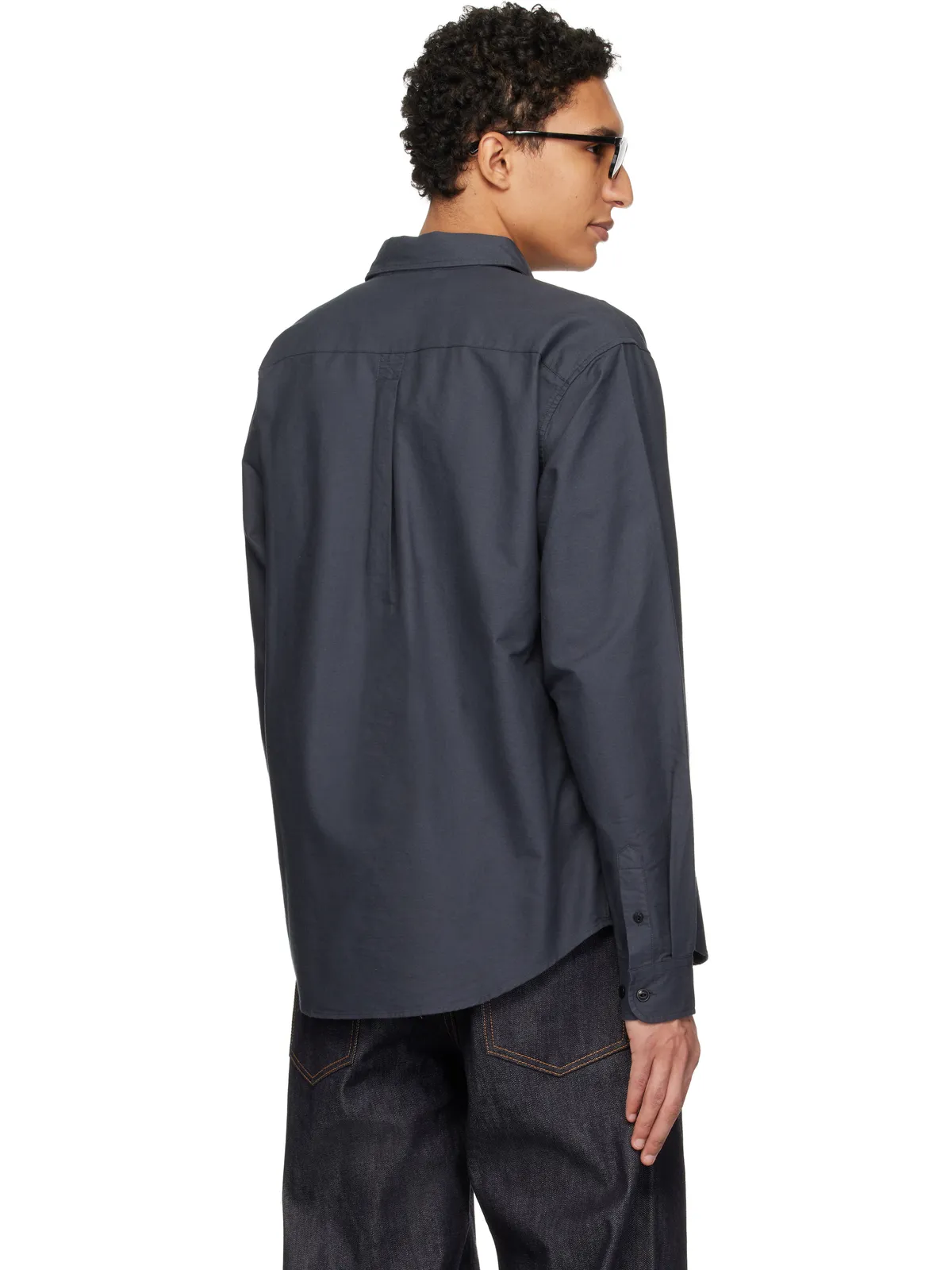 Merz b. Schwanen Button-Down コットン オックスフォード 長袖シャツ - 画像3