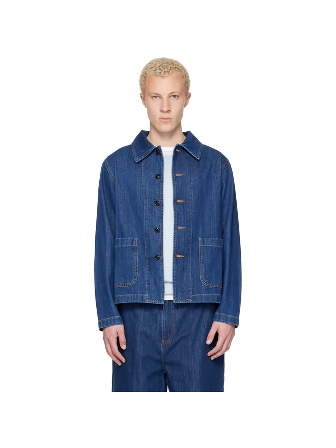 Merz b. Schwanen Merz b. Schwanen Worker's クロップド デニムジャケットの商品画像