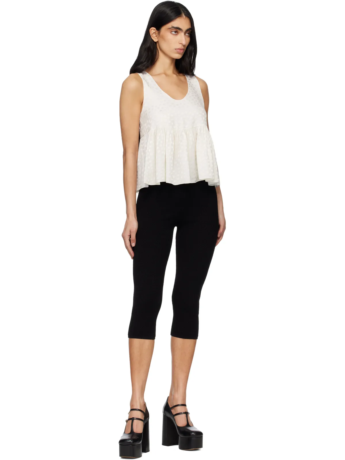 Chloe Legging Stretch Knit カプリ ショートパンツ - 画像4