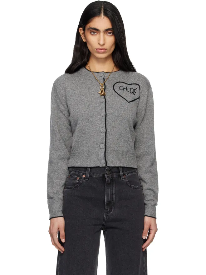 Chloe Chloe フィット ロゴ カーディガンの商品画像