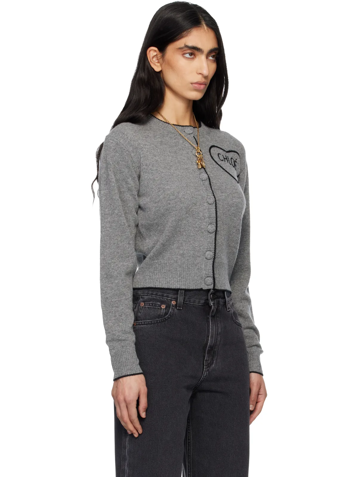 Chloe フィット ロゴ カーディガン - 画像2