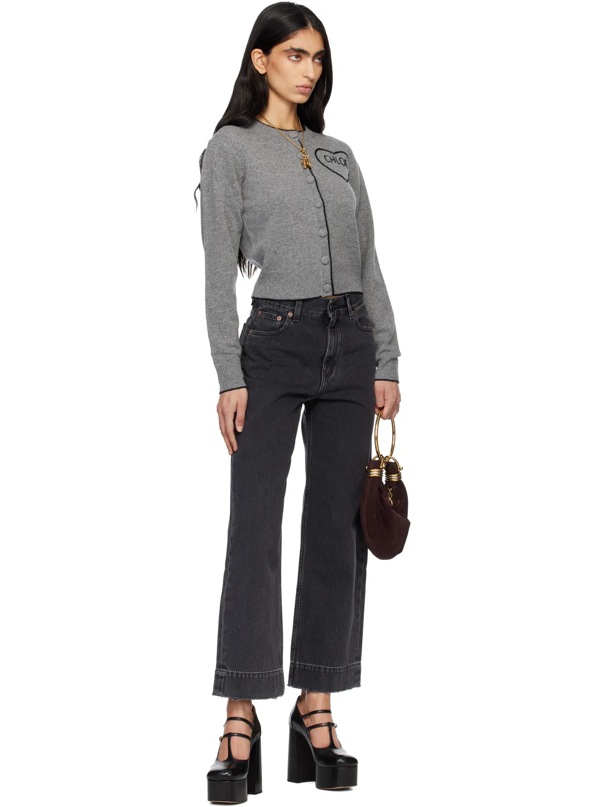 Chloe フィット ロゴ カーディガン - 画像4