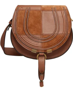 Chloe スモール Marcie グレイン＆スエードレザー サドルバッグ - サムネイル1