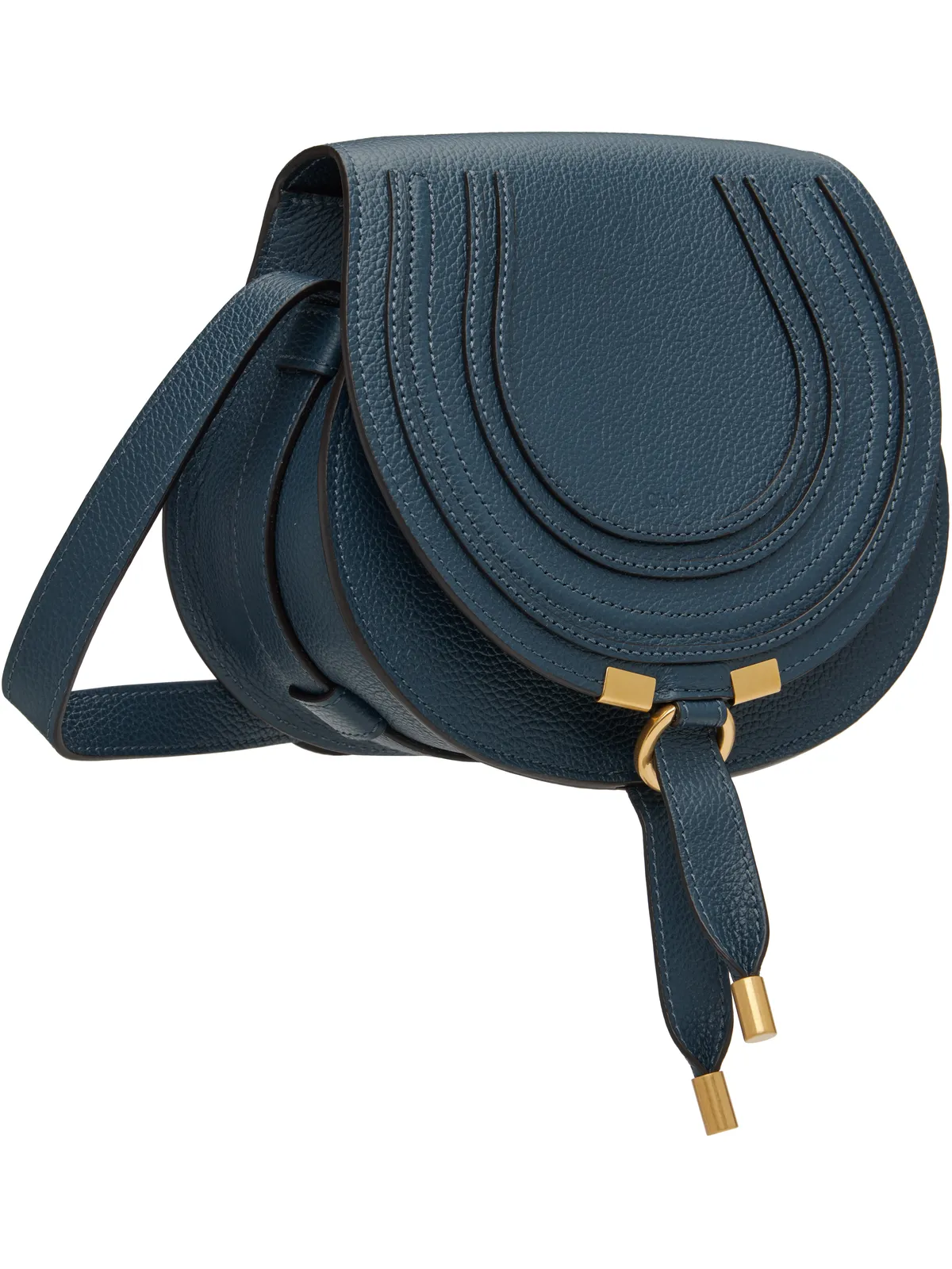 Chloe スモール Marcie グレインレザー サドルバッグ - 画像2