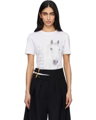 Chloe コットンジャージ クルーネック ロゴ Tシャツ - サムネイル1