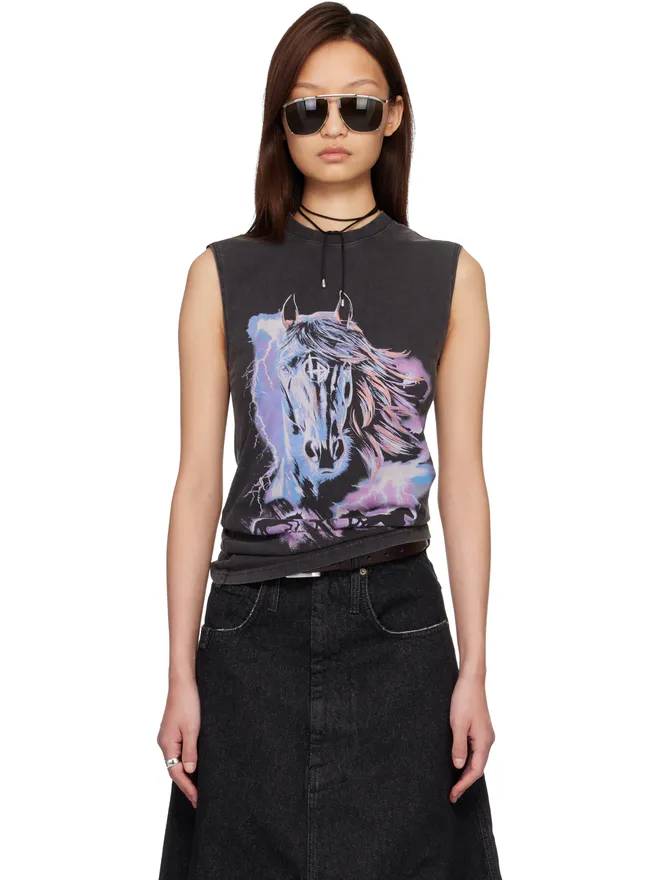 LU'U DAN LU'U DAN 'Year of the Horse' ノースリーブTシャツの商品画像