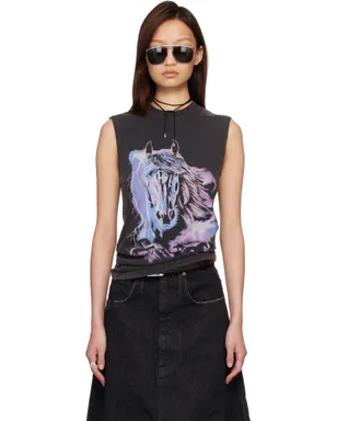 LU'U DAN 'Year of the Horse' ノースリーブTシャツ - サムネイル1