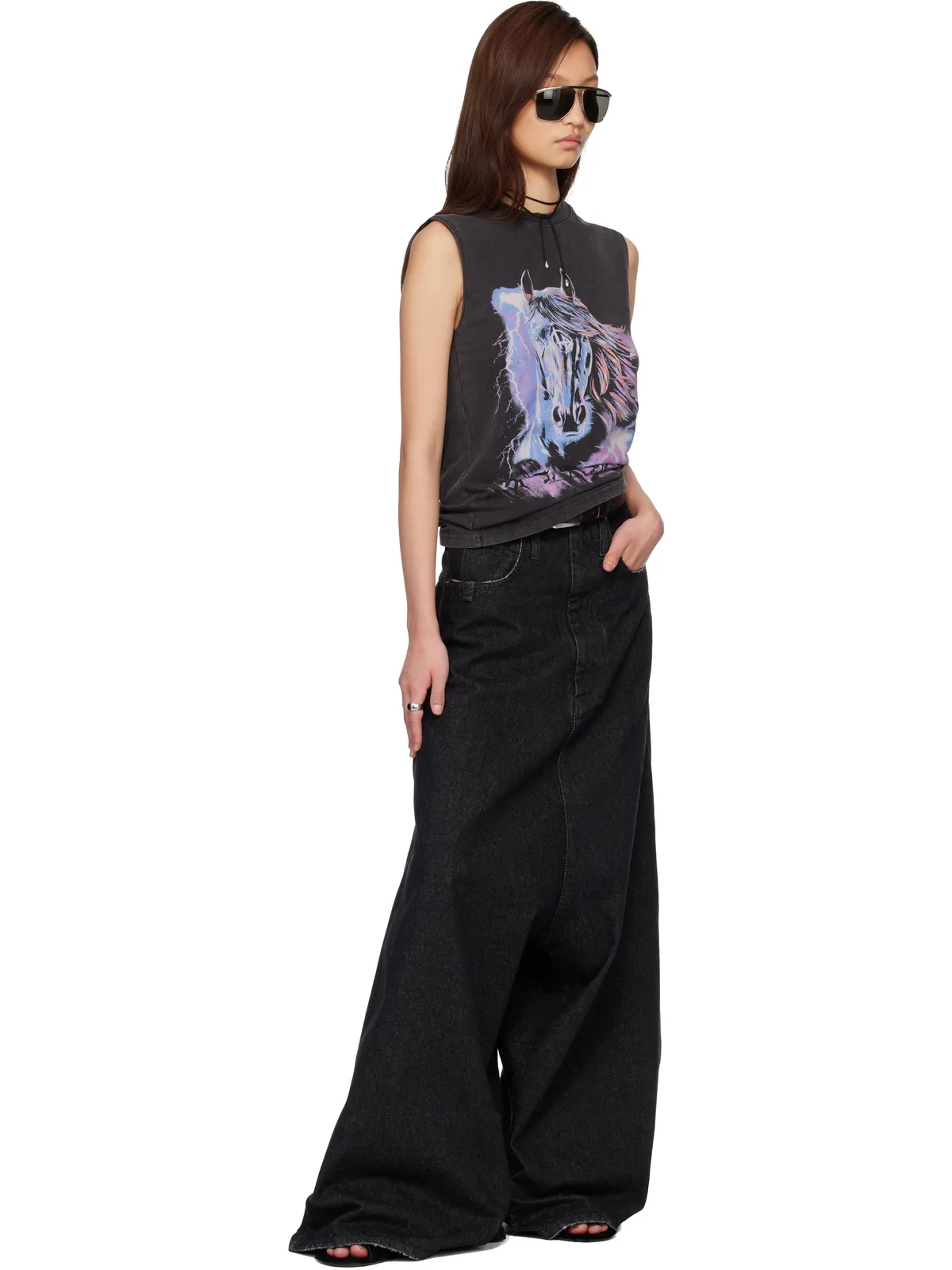 LU'U DAN 'Year of the Horse' ノースリーブTシャツ - 画像4