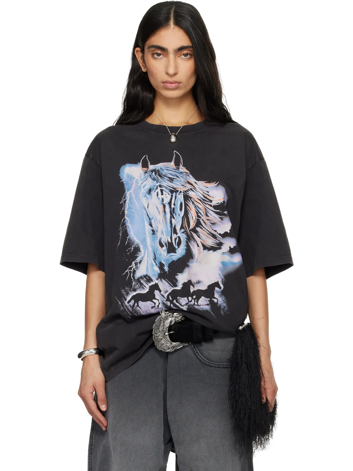 LU'U DAN 'Year of the Horse' Oversized Concert Tシャツ - 画像1