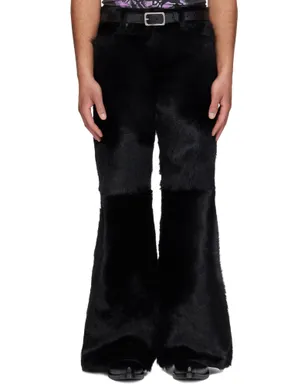 LU'U DAN 'Year of the Horse' Pony Phat XL レザー トラウザーズ - サムネイル1