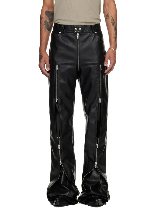 LU'U DAN LU'U DAN Zipped Riot 5-Pocket フェイクレザー パンツの商品画像