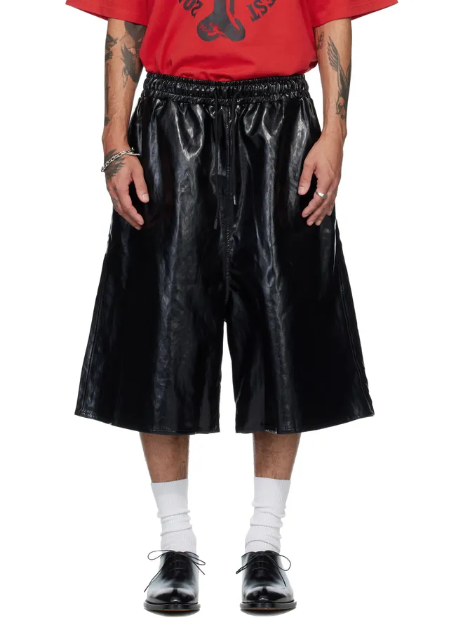 LU'U DAN LU'U DAN BBall フェイクレザー ショートパンツの商品画像