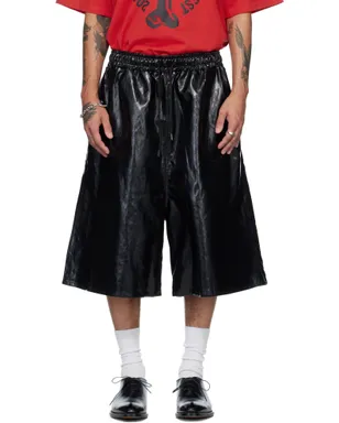 LU'U DAN BBall フェイクレザー ショートパンツ - サムネイル1