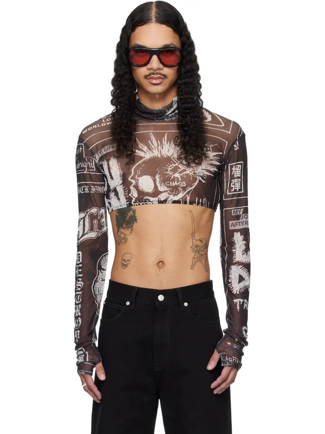 LU'U DAN LU'U DAN Masked メッシュ クロップド トップスの商品画像