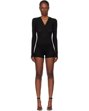 Mugler コットン ニット ボディスーツ - サムネイル1