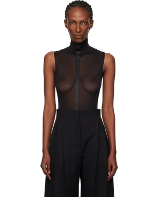 Mugler Tuxedo ノースリーブ ボディスーツ - サムネイル1