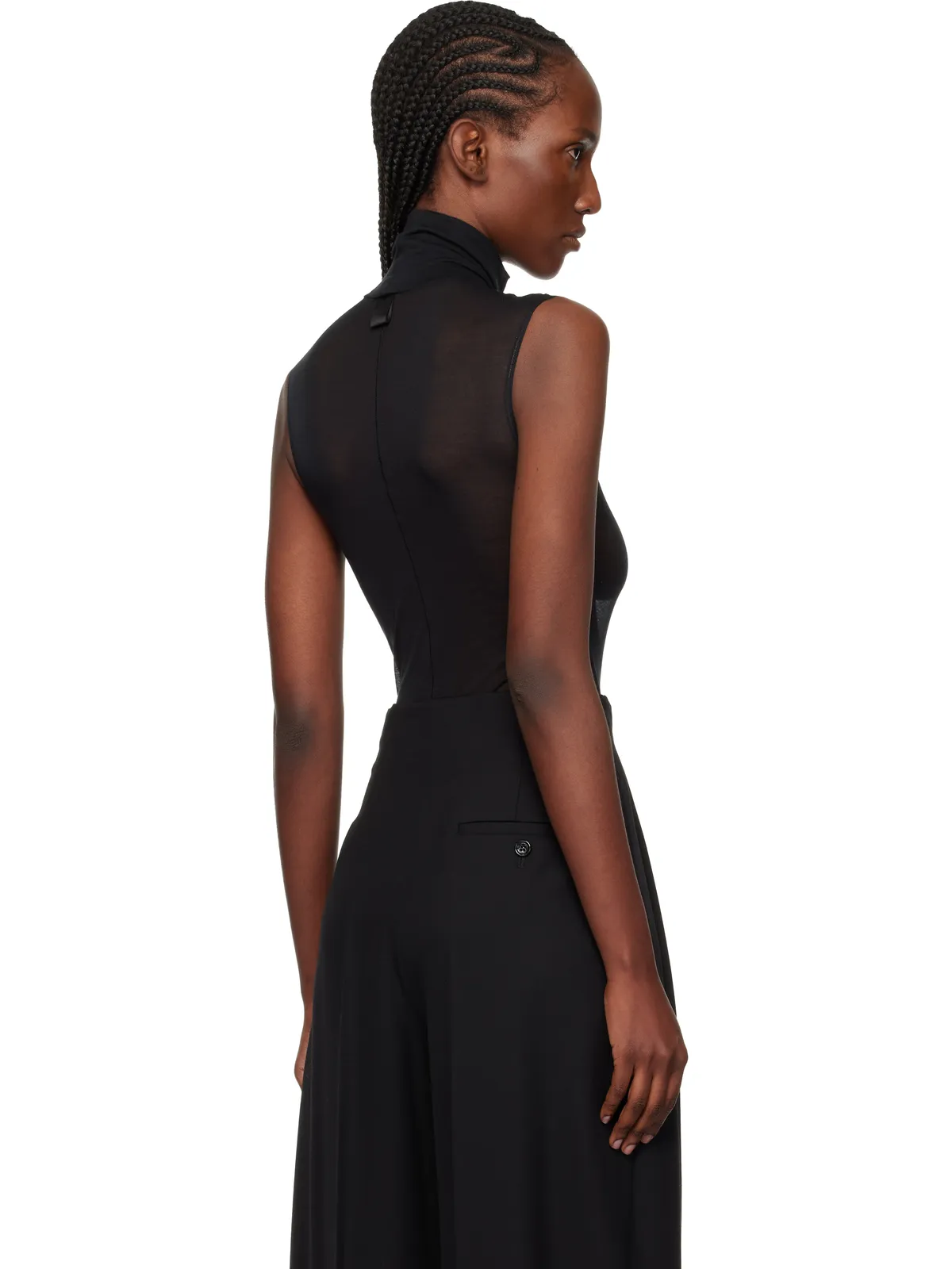 Mugler Tuxedo ノースリーブ ボディスーツ - 画像3
