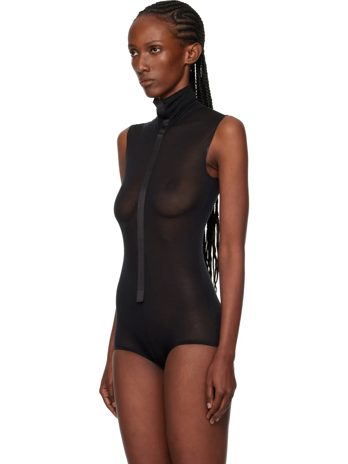 Mugler Tuxedo ノースリーブ ボディスーツ - 画像4