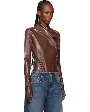 Mugler ラテックス スカーフ ボディスーツ - サムネイル2
