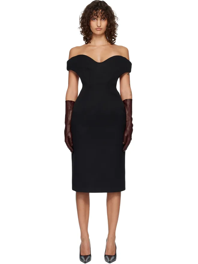 Mugler Mugler スカルプチュラル ミディアムドレスの商品画像