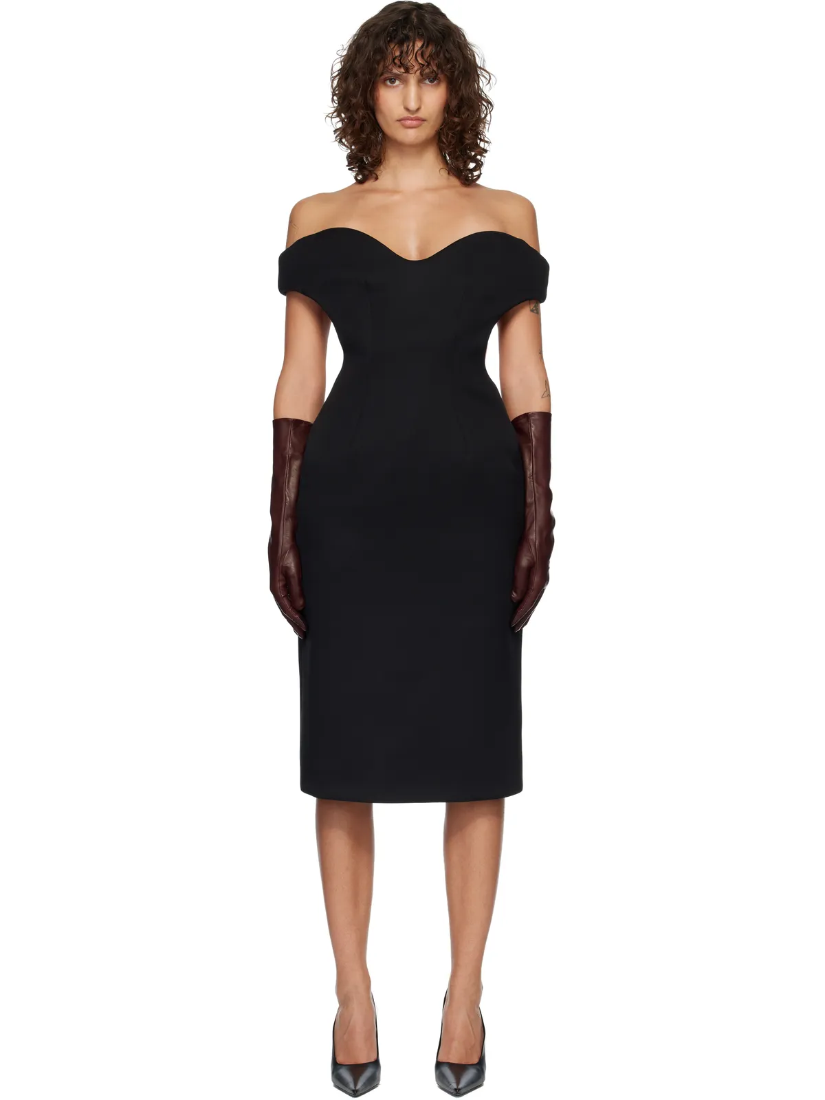Mugler スカルプチュラル ミディアムドレス - 画像1