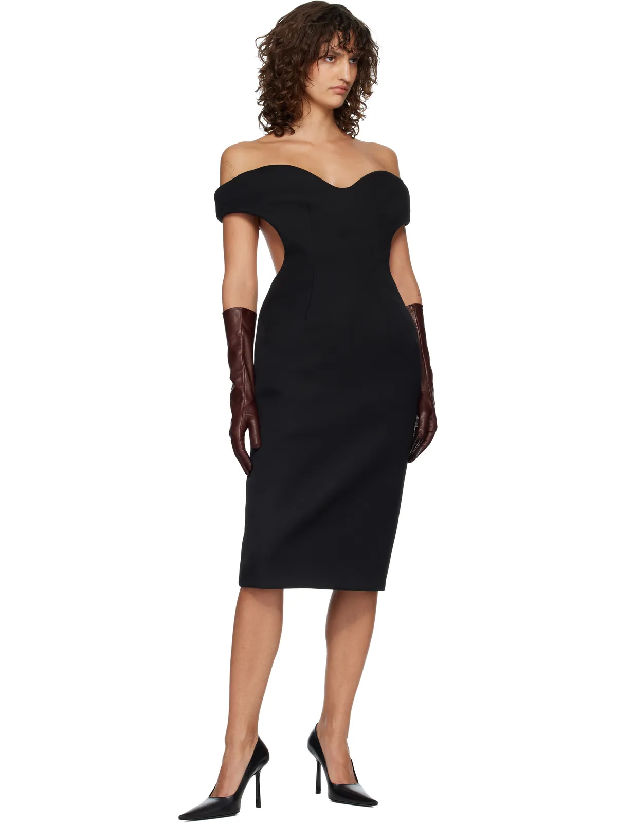 Mugler スカルプチュラル ミディアムドレス - 画像4