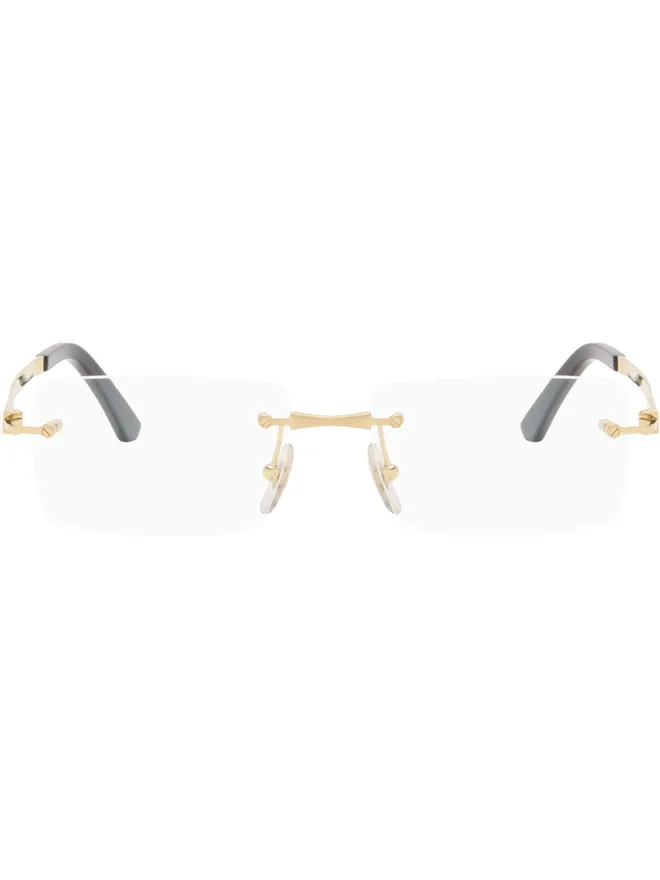 Cartier Cartier 'Santos de Cartier' チタン スクエアメガネの商品画像
