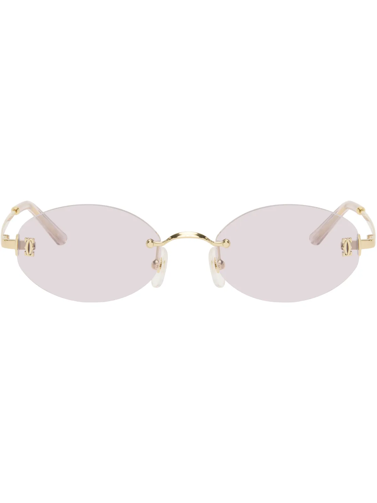 Cartier Signature C リムレス オーバルサングラス - 画像1