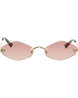Cartier 'Panthère de Cartier' Geometric リムレス サングラス - サムネイル1