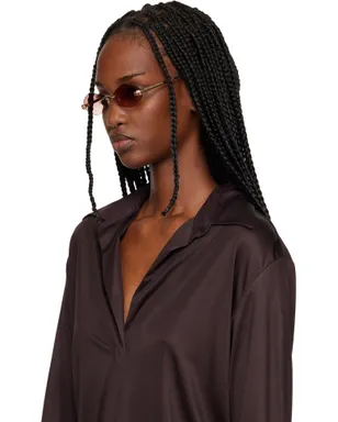 Cartier 'Panthère de Cartier' Geometric リムレス サングラス - サムネイル4