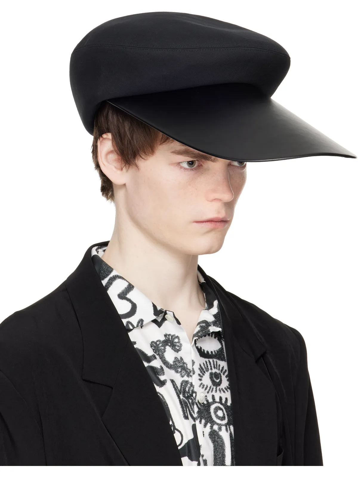 Comme des Garçons Homme Plus Hizumeエディション フェイクレザー キャップ - 画像2
