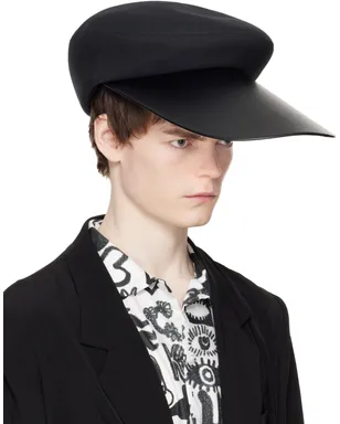 Comme des Garçons Homme Plus Hizumeエディション フェイクレザー キャップ - サムネイル2