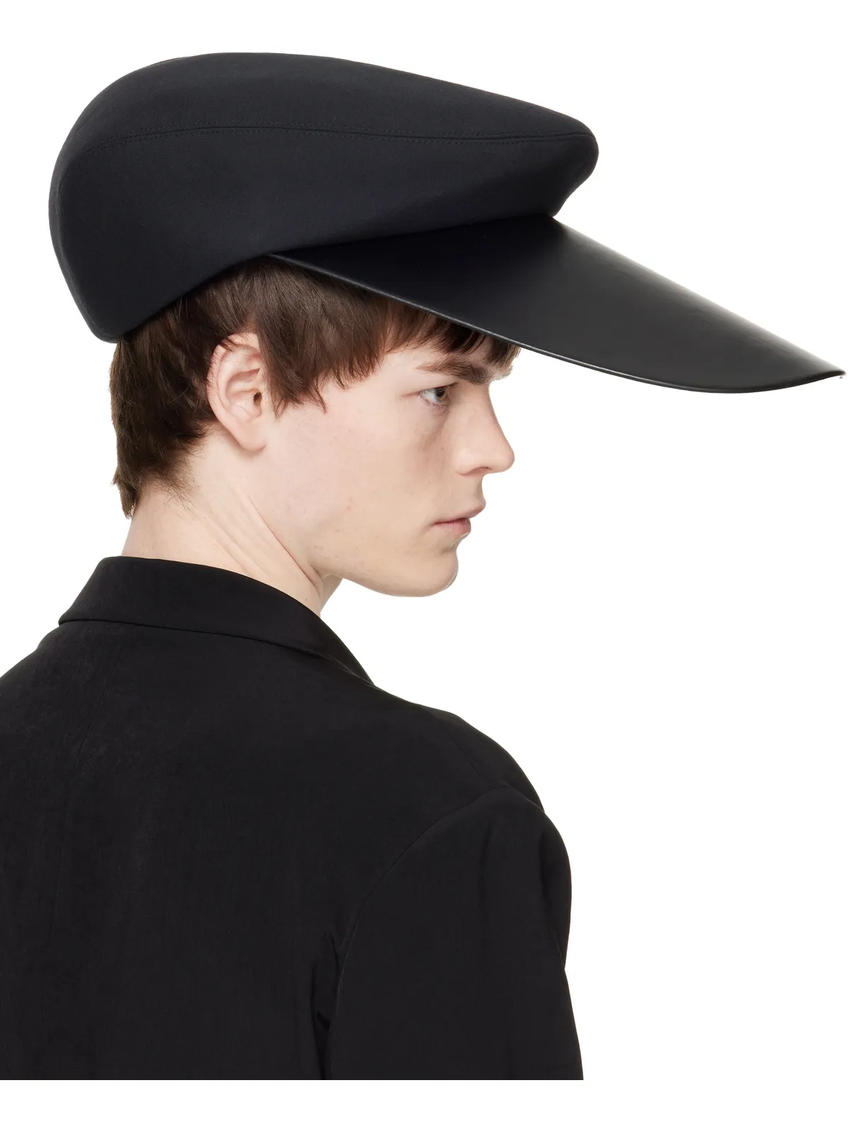 Comme des Garçons Homme Plus Hizumeエディション フェイクレザー キャップ - 画像3